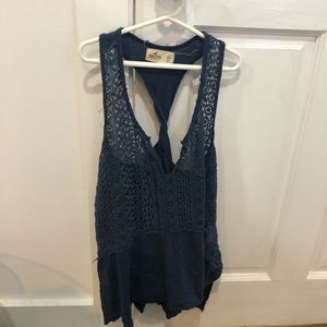 Blue lace tank